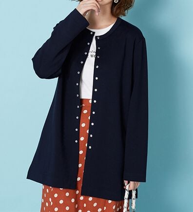 BELLUNA（ベルーナ）の「時短コーデ！ダンボール素材ロングカーデアンサンブル（アンサンブル）」