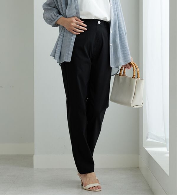 BELLUNA（ベルーナ）の「冷感ピケストレッチ素材スリムパンツ（フルレングスパンツ）」｜詳細画像