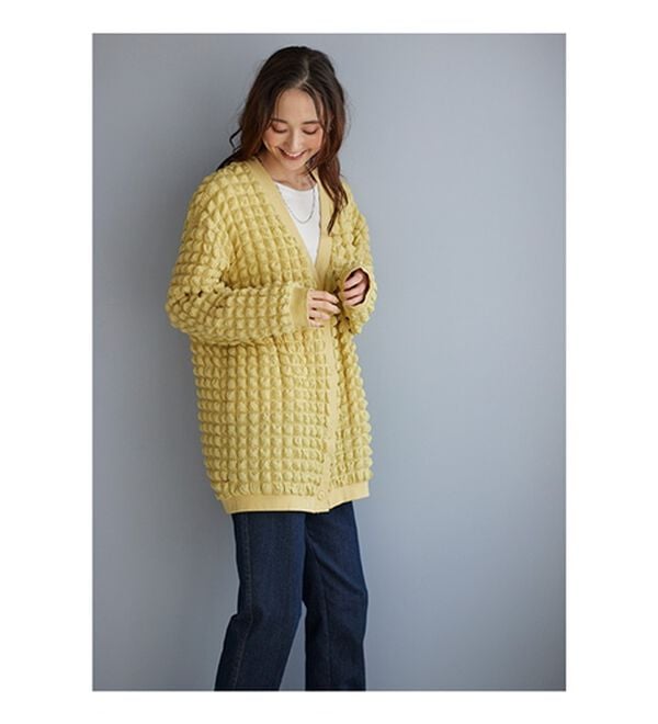 BELLUNA（ベルーナ）の「ポコポコが可愛いゆったりポップコーンカーディガン（その他カーディガン）」｜詳細画像