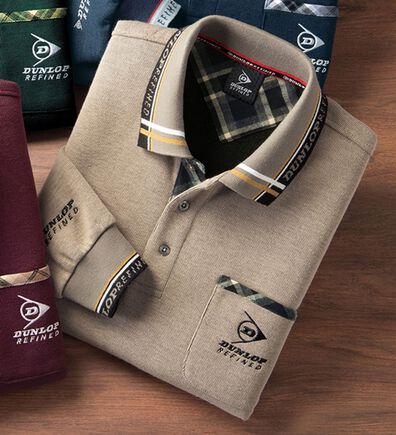 「＜ダンロップ・リファインド＞ミックス調針抜き発熱ポロシャツ（メンズポロシャツ）」