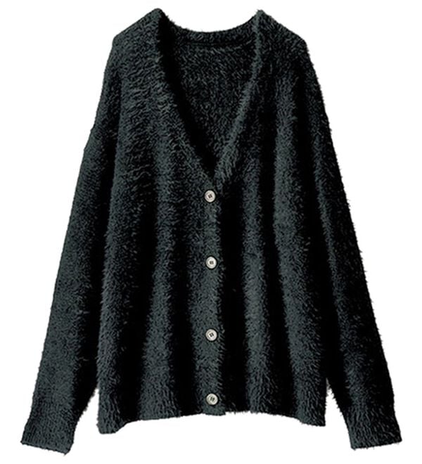 BELLUNA（ベルーナ）の「ふんわりシャギー素材ニットカーディガン（ニットカーディガン）」｜詳細画像