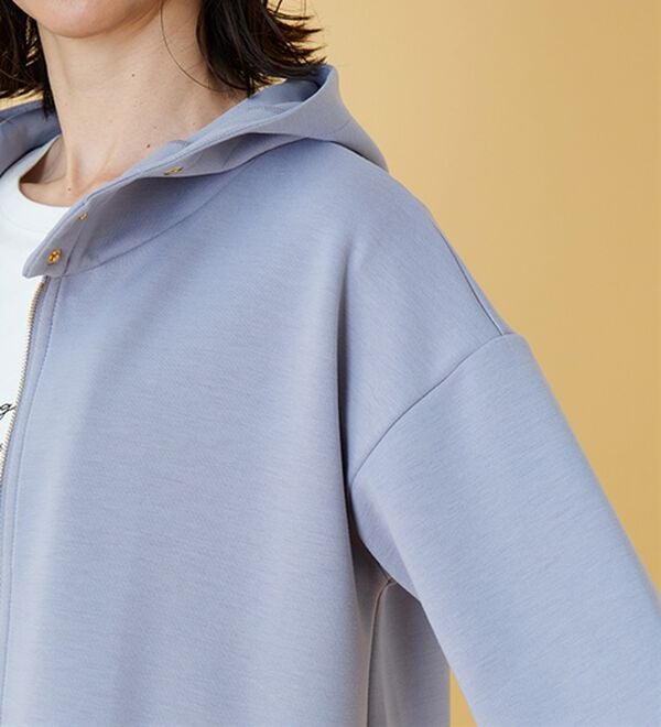 BELLUNA（ベルーナ）の「衿デザインロング丈パーカー（パーカー）」｜詳細画像