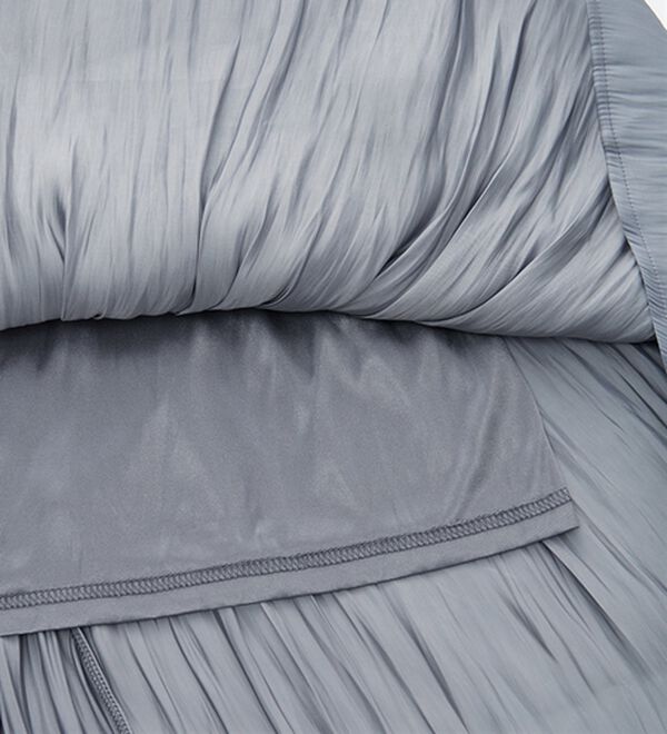 RANAN（ラナン）の「サテンプリーツティアードスカート（ロングスカート）」｜詳細画像