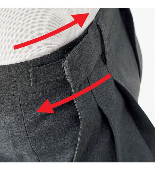 「【３本組】決定版！裾上げ済アジャスター付スラックス（メンズスラックス）」｜詳細画像