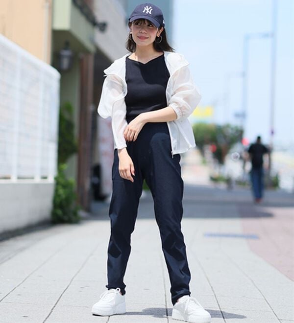 A HAPPY MARILYN（アハッピーマリリン）の「【Ｍ～８Ｌ】【楽冷】接触冷感ストレッチ美脚レギンスパンツ（フルレングスパンツ）」｜詳細画像