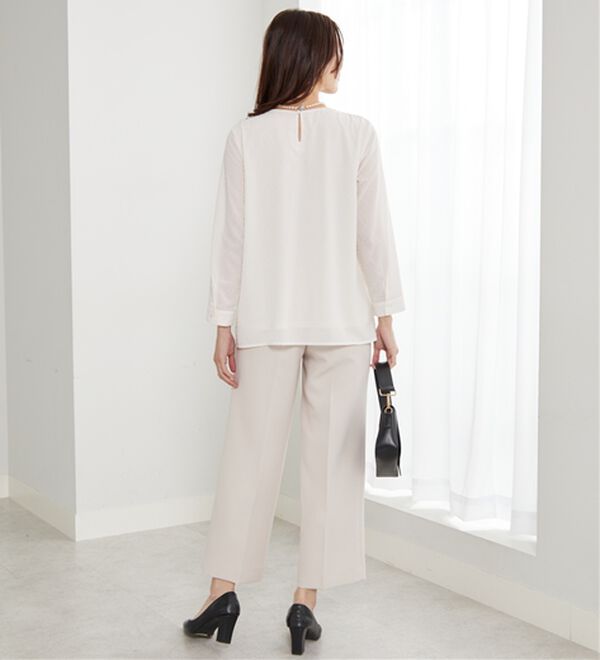 BELLUNA（ベルーナ）の「＜Ｃ／Ｓ＞ドットシフォンボウタイブラウス（ブラウス）」｜詳細画像