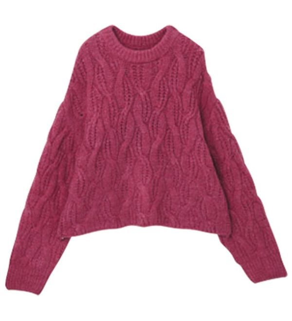 RANAN（ラナン）の「ビッグケーブル短丈ニット（ニット・セーター）」｜詳細画像