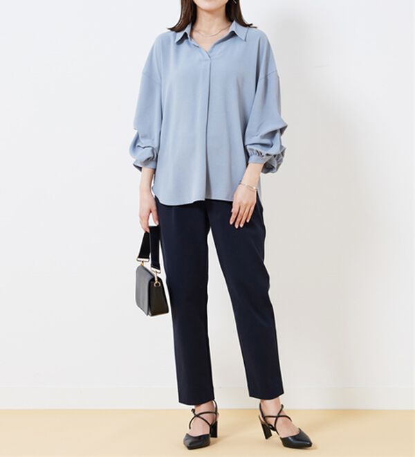 BELLUNA（ベルーナ）の「ツイルジャージー素材テーパードパンツ（テーパードパンツ）」｜詳細画像