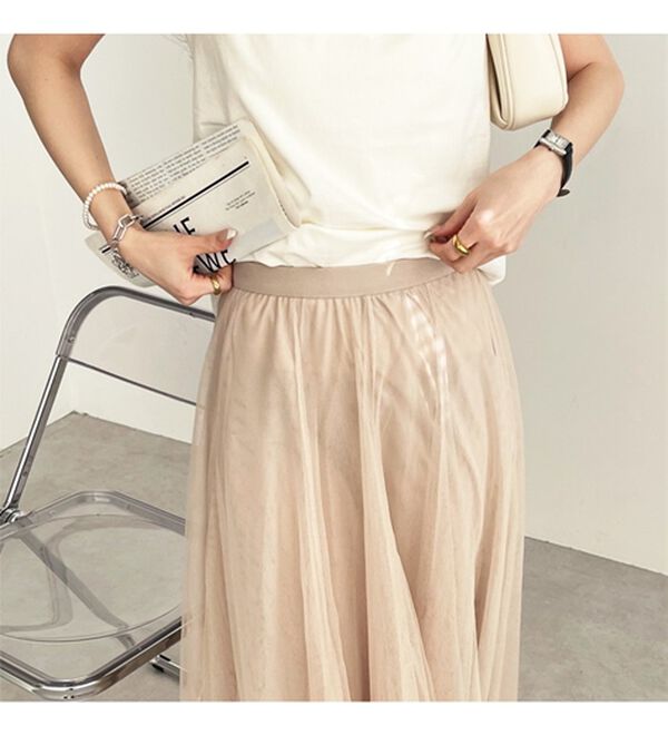 GeeRA（ジーラ）の「フレアーチュールロングスカート（ロングスカート）」｜詳細画像