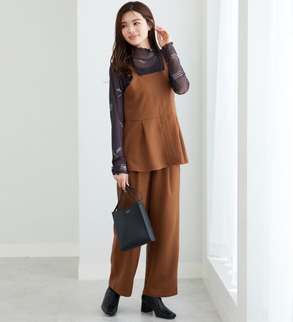 BELLUNA（ベルーナ）の「シアー素材ハイネックインナープルオーバー（カットソー）」｜詳細画像