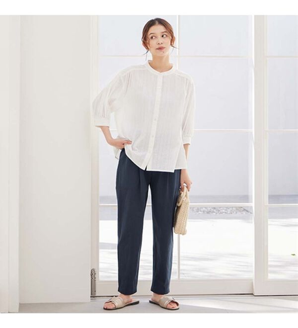 Viola e Viola（ヴィオラ エ ヴィオラ）の「綿１００％ゆるっとテーパードパンツ（テーパードパンツ）」｜詳細画像