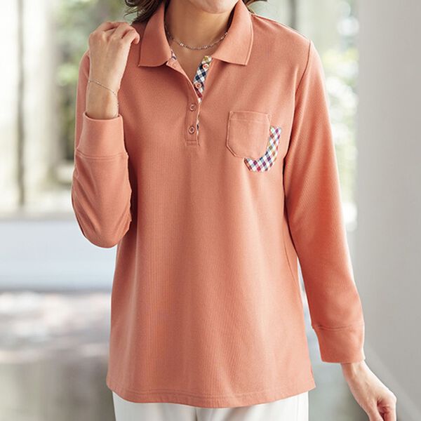 BELLUNA（ベルーナ）の「デザイン裏起毛ポロシャツ（ポロシャツ）」｜詳細画像