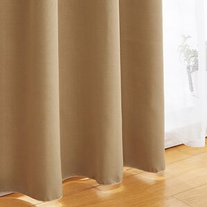「お買得　遮光カーテン＆レース４枚組（ドレープカーテン）」｜ベージュ