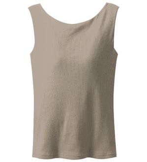 LAVIENNE（ラヴィエンヌ）の「ぴたもちカップ付リブタンクトップ（ブラトップ・カップ付きインナー）」｜モカ