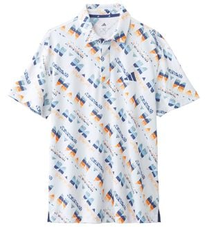 「＜アディダス＞クライマクールグラフィック半袖シャツ（メンズポロシャツ）」｜ホワイト&times;マルチカラー