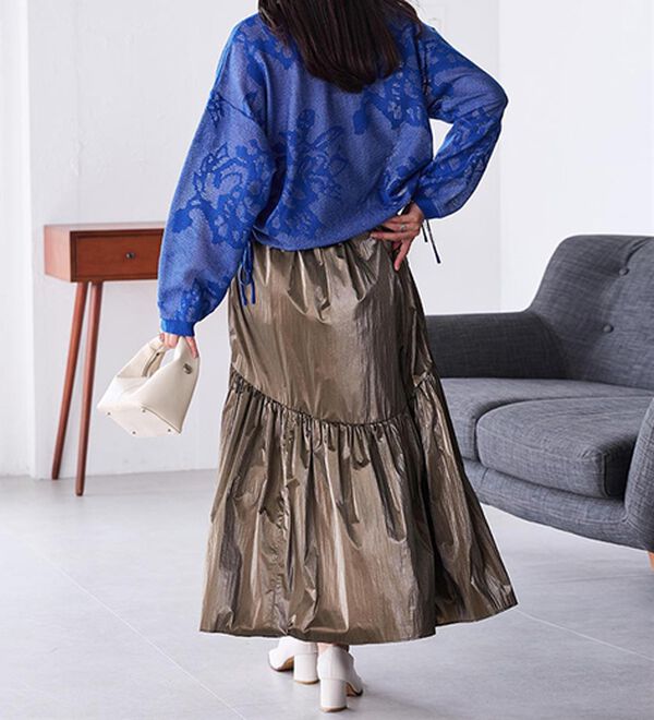 RANAN（ラナン）の「シアーフラワージャカードニットプルオーバー（ニット・セーター）」｜詳細画像