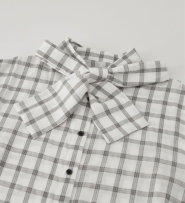 RANAN（ラナン）の「２ｗａｙボウタイチェックシャツ（シャツ）」｜詳細画像