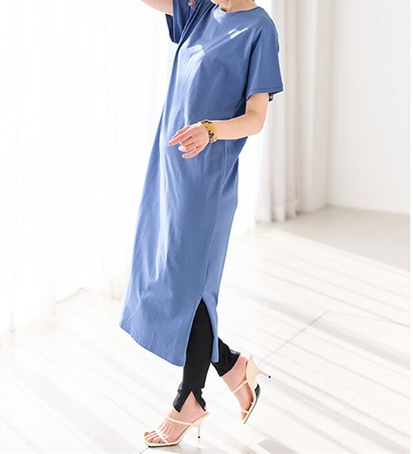 RANAN（ラナン）の「【レギンス付】＜ＢＣ＞綿１００％ひんやりワンピース（その他ワンピース）」｜詳細画像