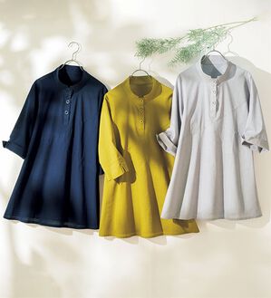 ルフラン（ルフラン）の「【３色組】かる涼さらっと立ち衿ブラウス（ブラウス）」｜詳細画像