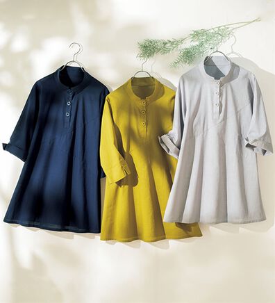 ルフラン（ルフラン）の「【３色組】かる涼さらっと立ち衿ブラウス（ブラウス）」