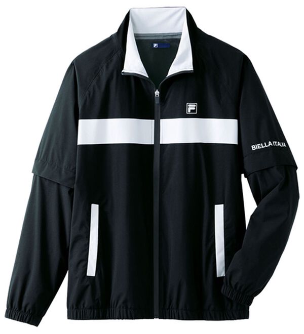 「＜フィラ＞オールシーズンポケッタブルレインウェア（その他メンズアウター）」｜ブラック