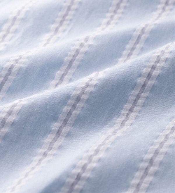 YU'NOW（ユナウ）の「【半袖＋ロングパンツ】綿１００％サッカーシャツパジャマ（パジャマ・ルームウェア）」｜詳細画像