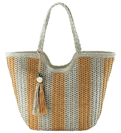 BELLUNA（ベルーナ）の「ストーンタッセル付雑材トート（トートバッグ）」