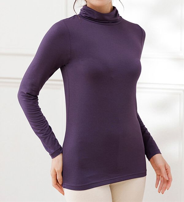 LAVIENNE（ラヴィエンヌ）の「＋５．２度のあったかインナー　ベリーヒート　タートルネック長袖（肌着・インナーウェア）」｜詳細画像