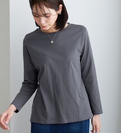 BELLUNA（ベルーナ）の「綿１００％大人顔サマ見えプルオーバー（カットソー）」