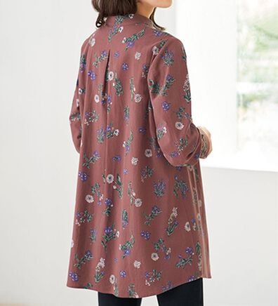 BELLUNA（ベルーナ）の「ナチュラル柄プリントロングブラウス（ブラウス）」