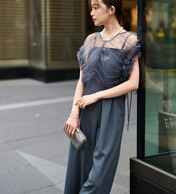 RANAN（ラナン）の「マルチWAYフリルチュールボレロセットパンツドレス（その他ワンピース）」｜詳細画像