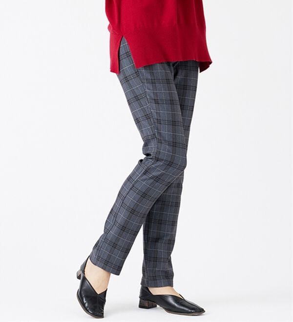 BELLUNA（ベルーナ）の「ウエストらくらく！ふっくら裏起毛ストレッチパンツ（フルレングスパンツ）」｜詳細画像