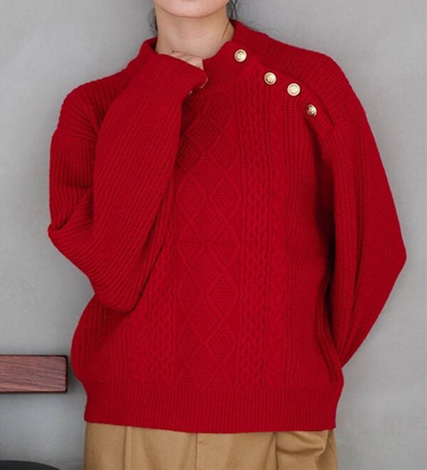 RANAN（ラナン）の「メタルボタンケーブルニット（ニット・セーター）」｜詳細画像