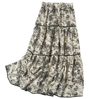 RANAN（ラナン）の「花柄ティアードスカート（ロングスカート）」｜詳細画像