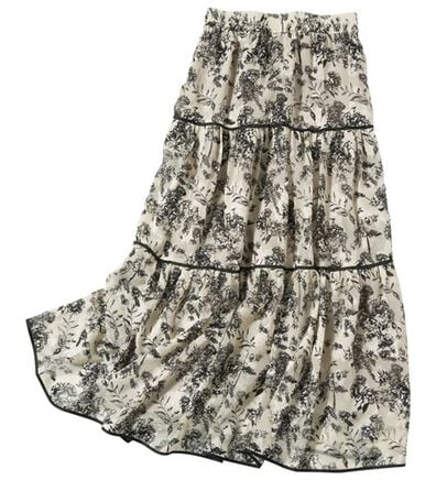 RANAN（ラナン）の「花柄ティアードスカート（ロングスカート）」