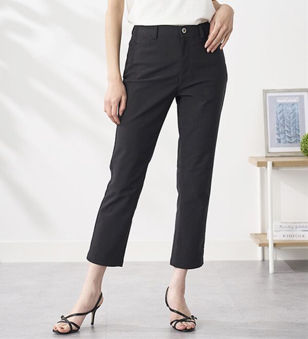 サラリ裏メッシュ！美脚ストレッチアンクルパンツ - ベルーナ