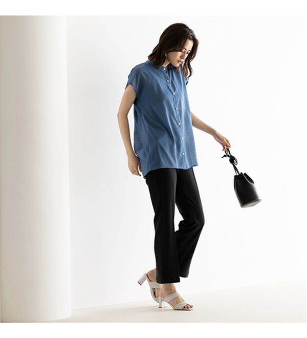 GeeRA（ジーラ）の「楽ちん＆キレイ見え美脚フレアーパンツ（フルレングスパンツ）」｜詳細画像