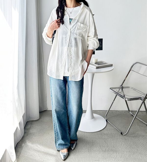 GeeRA（ジーラ）の「アソート柄オーバーサイズシャツ（シャツ）」｜詳細画像