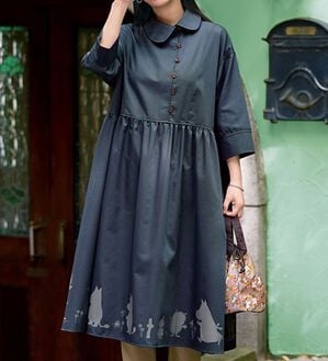 BELLUNA（ベルーナ）の「【ムーミン】シルエット柄ワンピース（その他ワンピース）」｜詳細画像