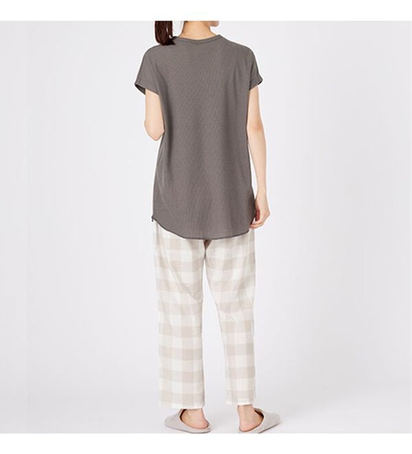 LAVIENNE（ラヴィエンヌ）の「異素材がオシャレなワッフルパジャマ（パジャマ・ルームウェア）」｜詳細画像