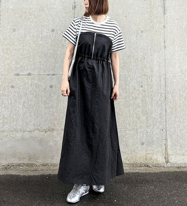 GeeRA（ジーラ）の「ハーフジップビスチェドッキングワンピース（その他ワンピース）」｜詳細画像