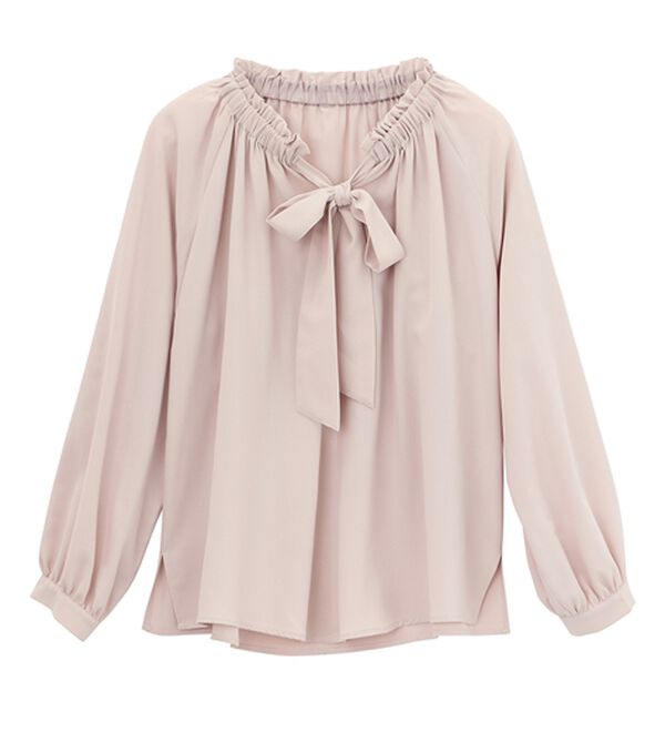 RANAN（ラナン）の「フリル衿ボウタイギャザーブラウス（ブラウス）」｜詳細画像