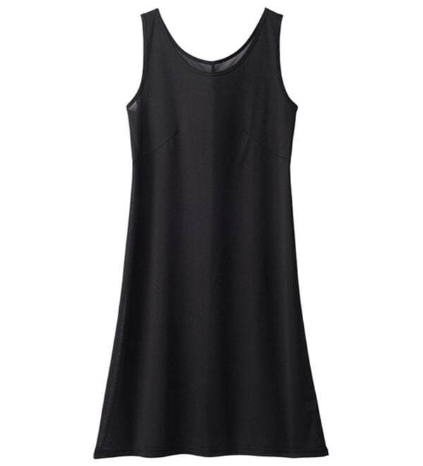 LAVIENNE（ラヴィエンヌ）の「新・さらっと涼感メッシュスリップ（スリップ・ペチコート）」｜95cm丈ブラック