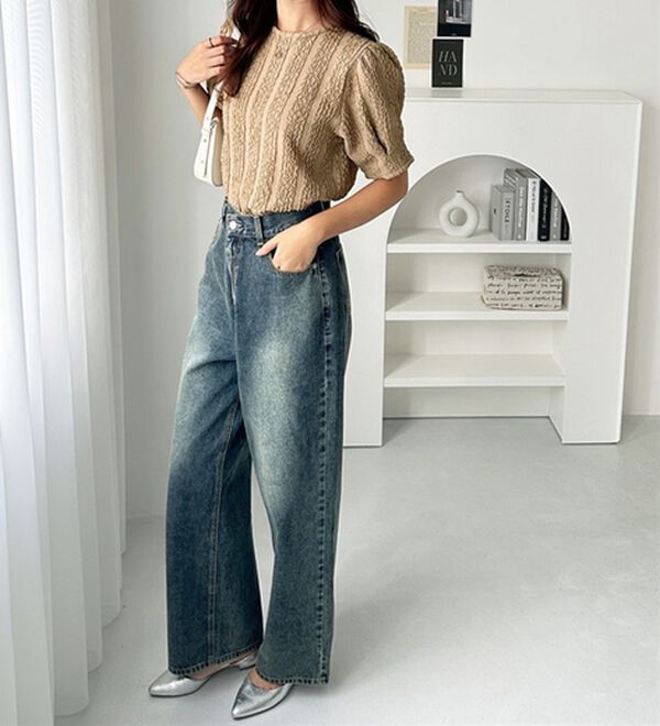 GeeRA（ジーラ）の「ボリュームジャカードカットソー（カットソー）」｜詳細画像