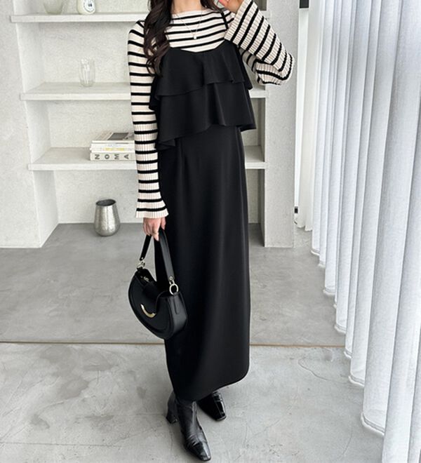 GeeRA（ジーラ）の「フリルキャミワンピース（カットソーワンピース）」｜詳細画像