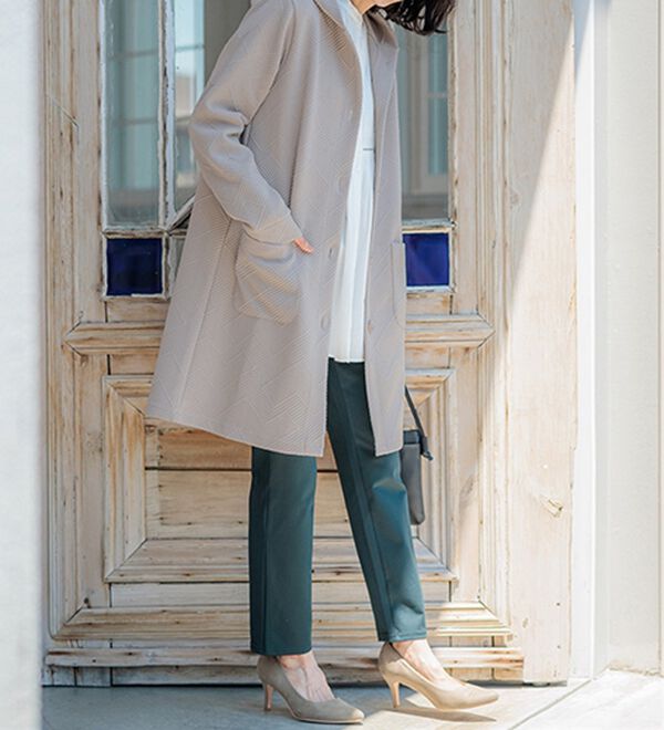 BELLUNA（ベルーナ）の「幾何柄ジャカード素材フードカーディガン（その他カーディガン）」｜詳細画像