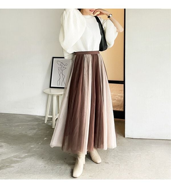 GeeRA（ジーラ）の「フレアーチュールロングスカート（ロングスカート）」｜詳細画像