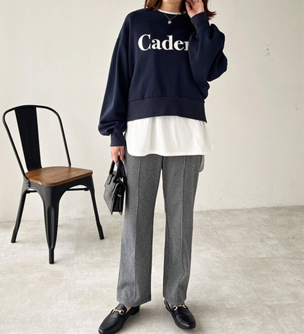 GeeRA（ジーラ）の「ウールライクピンタックストレートパンツ（ワイドパンツ・ガウチョ）」｜詳細画像