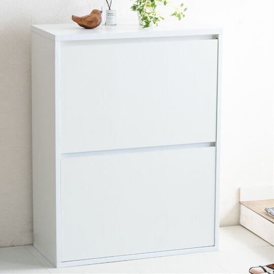 大量収納フラップシューズラック＜玄関収納・靴箱・下駄箱・シューズ