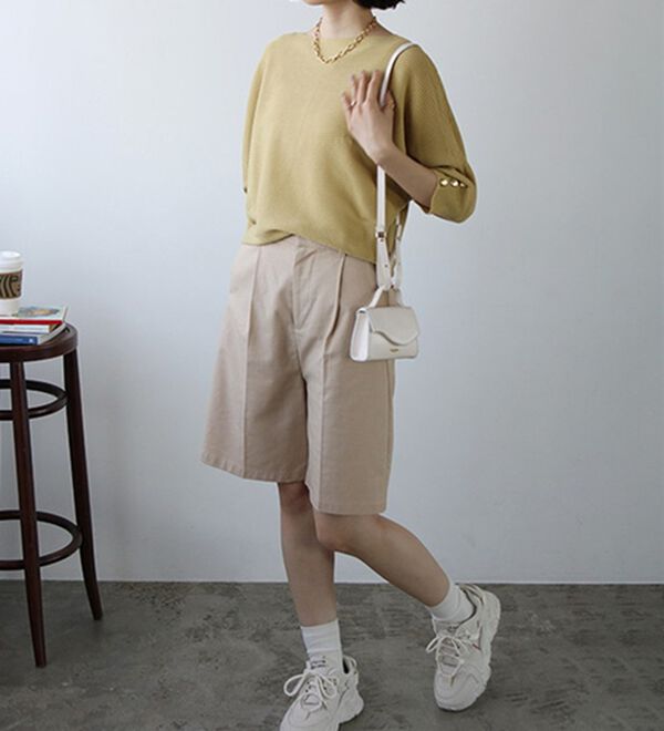 GeeRA（ジーラ）の「袖ボタン付ドルマンニットトップス（ニット・セーター）」｜詳細画像